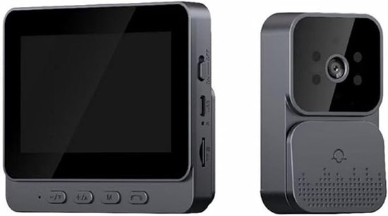 Slimme Video Deurbel met Camera- met Scherm – Videofoon – Videodeurbel met 4.3 Inch Monitor & Display – Deurbellen met Camera ,Doorbell,Waterdicht,Nachtzicht van Merkloos