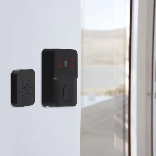 Slimme Videodeurbel - Draadloze Camera - Huisbeveiliging - Tweeweg Intercom - HD Resolutie - Zwart