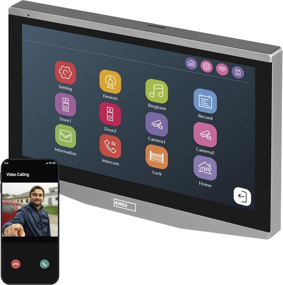 Smart Home Deurintercom Monitor met Wifi en Full HD Camera Functionaliteit van Merkloos