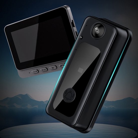 Smart visible deurbel home draadloze intercom met scherm smart hd deurbel, zonder geheugenkaart van Merkloos