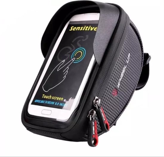 Smartphone fiets stuurtas|telefoonhouder|mobielhouder fiets|waterproof fietstasje|stuur fietstas| |6.0 inch van Smart