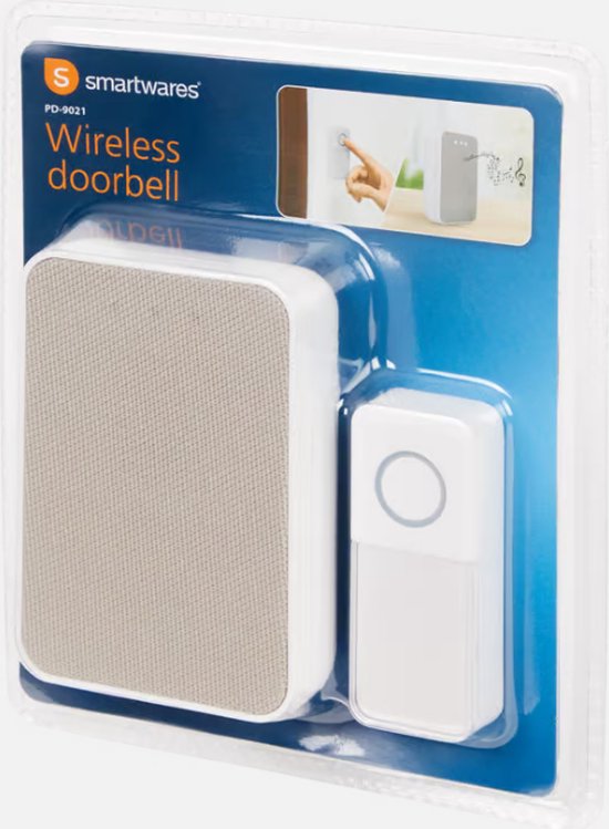 Smartwares PD-9021 Draadloze Deurbel – Betrouwbaar, eenvoudig en direct klaar voor gebruik