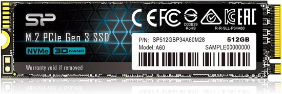 Snelle 512 GB NVMe M.2 SSD PCIe Gen3x4 voor PC en Laptop