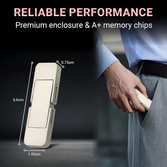 Snelle 512 GB USB-C en USB-A Flash Drive Externe SSD