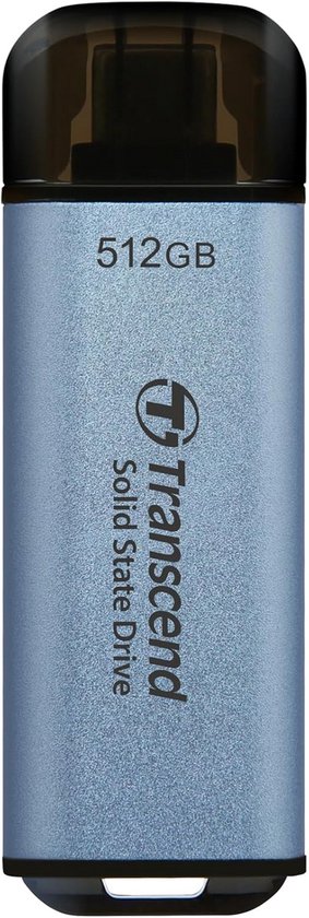 Snelle Externe Draagbare SSD 512GB USB-C 10 Gbit/s Compact Blauw