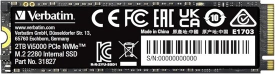 Snelle Interne M.2 SSD 2TB - PCIe 4.0 NVMe Opslag voor PC en Laptop