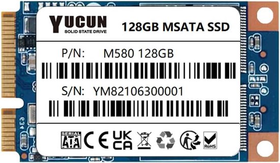 Snelle Interne Solid State Drive SSD 128GB MSATA III