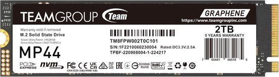 Snelle Interne SSD - NVMe Opslag - Computer Upgrade - Hoge PCIe Snelheid - M.2 2TB - Zwart van Merkloos