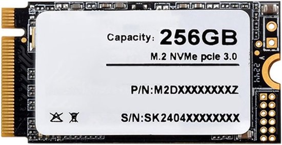 Snelle Opslagstation - Interne SSD - Computer Upgrade - Hoge Snelheid 3D Flash - 2242 Formaat - Zwart van Merkloos