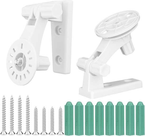 SnelShoppen - 2 Stuks Wandsteun voor Camera - Verstelbare Beugel voor Tapo C210/C200/C225/C220/Tc70, Kasa Ec70/Kc410s - 180 Graden Rotatie - Duurzaam