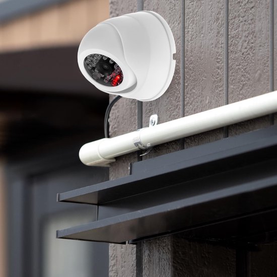 SnelShoppen - 2X Dummy Dome Camera met LED - Realistische Neppcamera voor Binnen en Buiten - Verbeter de Veiligheid van je Huis - Eenvoudige Installat van Snelshoppen
