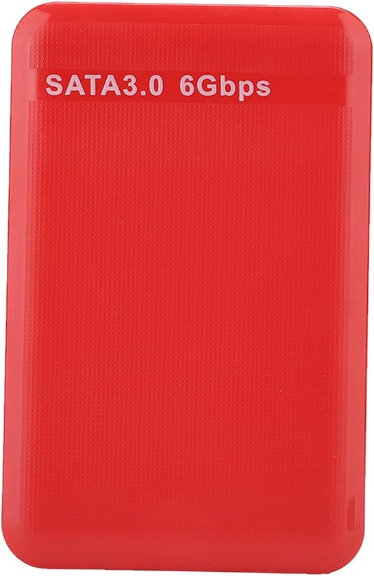 SnelShoppen - 6TB externe harde schijf houten behuizing zwart, wit, rood - snelle data opslag en backup met UASP protocol