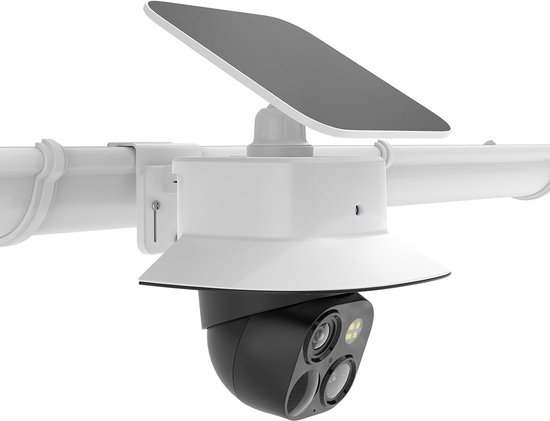 SnelShoppen - Camera Houder voor Eufy Security SoloCam S340 - Goot Houder + Camera Bescherming - Weerbestendig - Perfect voor Buiten Gebruik - Wit van Snelshoppen