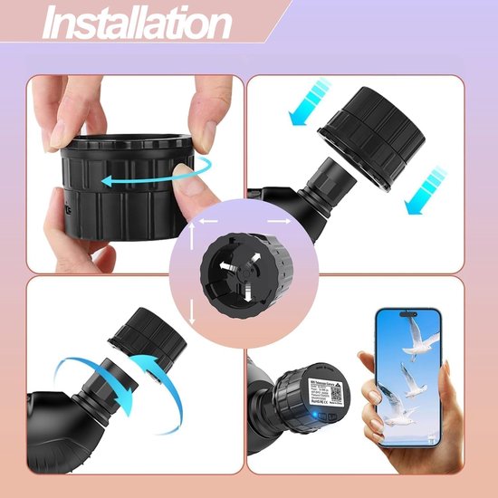 SnelShoppen - Electronic Wi-Fi Eyepiece Camera 4MP - 2K Video Opname - Draadloze Telescopische Camera voor 1.18-1.97 Inch Telescoop - Ideaal voor Ster van Snelshoppen