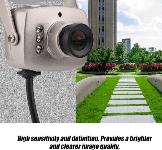 SnelShoppen - Mini CCTV Camera met 6 LED Nachtzicht, Compacte CMOS Beveiligingscamera voor Thuis, Kantoor, Camping, 36x28x36 mm