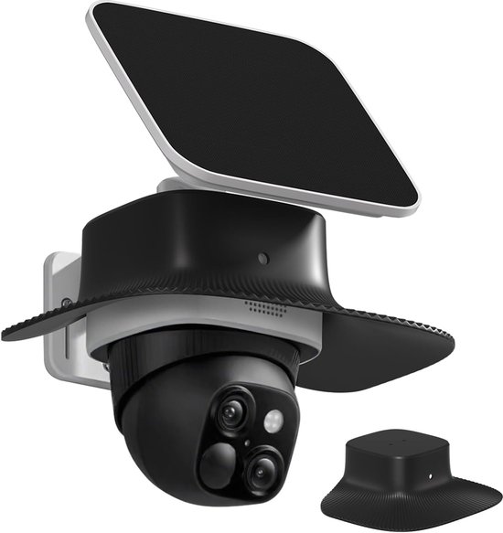 SnelShoppen - Rainproof Camera Mount voor Eufy SoloCam S340 - Beschermende Buitenste Zonneschaduw Bevestiging - Weerbestendig, UV-bescherming, Geschik