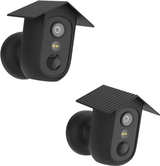 SnelShoppen - Siliconen hoes voor eufyCam C35 - 2 stuks, zwart, weerbestendig, beschermend, ideaal voor buitengebruik en beveiliging