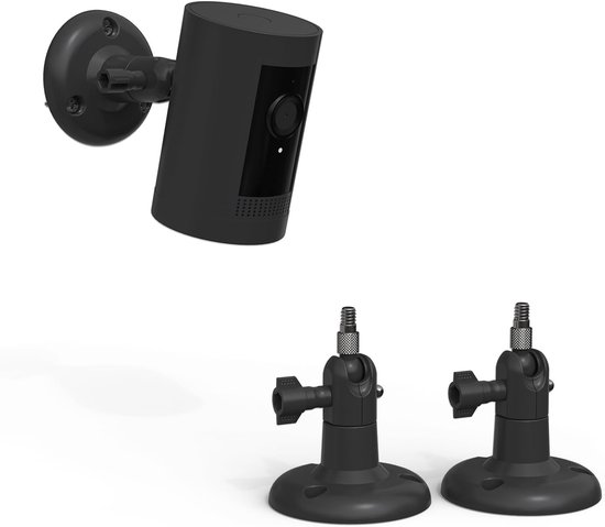 SnelShoppen - Wall Mount Bevestiging voor Camera's - Geschikt voor Ring Stick Up Cam, Eufy & Arlo - 2 Stuks - Zwart - Binnen en Buiten Gebruik