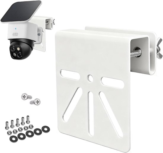 SnelShoppen - WiTi Gootmontage Roestvrijstalen Beugel voor Buitencamera, Geen Boorinstallatie, Universele Beugel voor Eufy SoloCam S340, E30/S330, Com