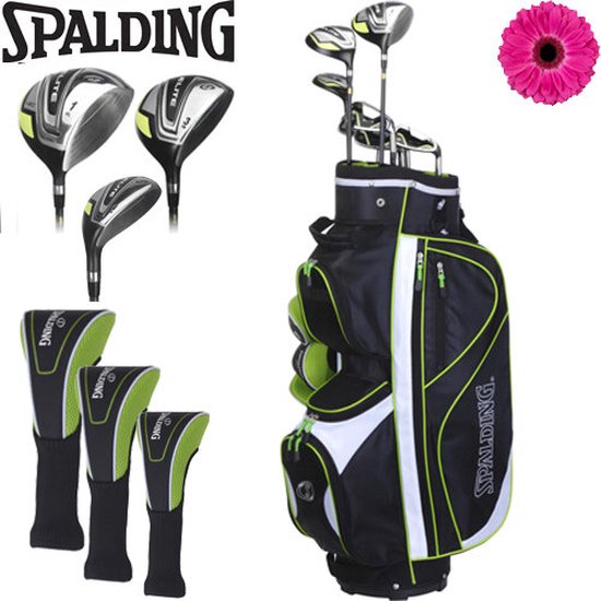 Spalding Elite Volledige Golfset - Dames - Rechtshandig - Graphite - 14 delig - trolleybag van Spalding