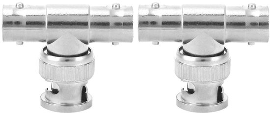 SPHProducts - Coaxadapter - BNC-stekker splitter - 2 stuks - CCTV-camera - dubbele bus - voor bewakingssysteem van Merkloos