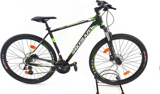 Sprint R3 - Mountainbike 29 inch - Met 24 versnellingen Shimano - Hydraulisch remsysteem Shimano - Zwart/Groen - Framemaat: 52 cm van SPRI