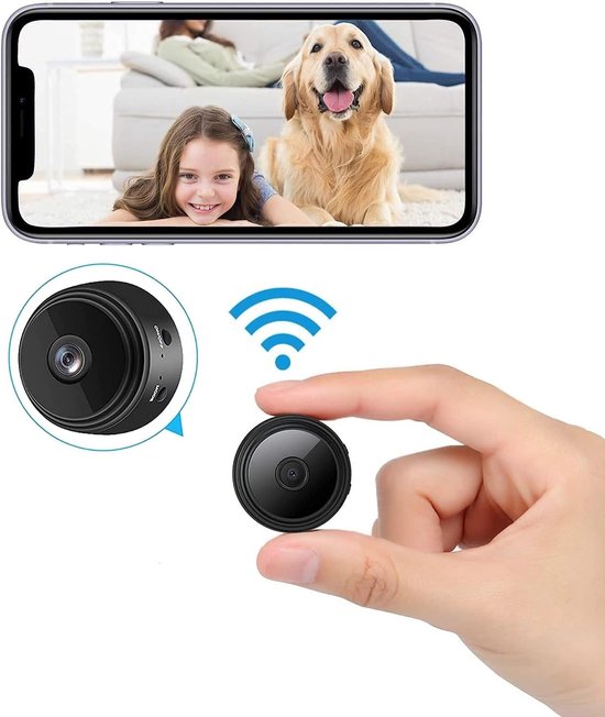 Spycam - Verborgen Camera - Wifi 1080 HD - Mini Camera - Beveiliging - Met Gebruiksaanwijzing van Merkloos