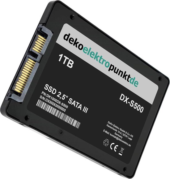 SSD Harde Schijf - Interne Opslag - Computer Upgrade - Zeer Snel - 1000 GB - Zwart