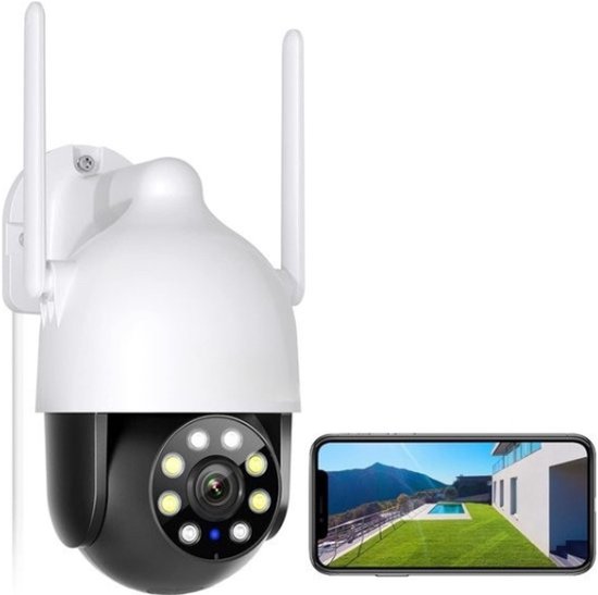 StayPowered 2K Beveiligingscamera - Ultieme Beveiligingscamera voor Dag en Nacht Beveiliging - 360° Beveiliging - Volledige Kleurnachtzicht - met Bewegingsdetectie - Micro SD Kaart - Ingebouwde Sirene - Wit - Levering Sneller dan Aangegeven! van StayPowered
