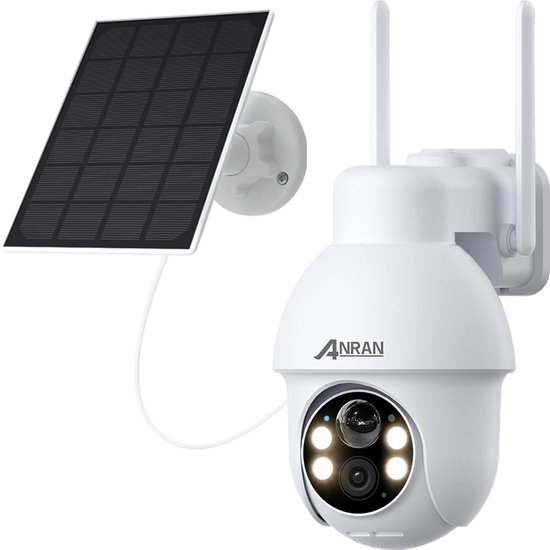 StayPowered Beveiligingscamera - De Ultieme Bewakingscamera voor Complete Gemoedsrust - Heldere Beelden - met Zonnepaneel - AI Bewegingsdetectie - Gekleurd Nachtzicht - Ingebouwde Microfoon - Wit - Levering Sneller dan Aangegeven! van StayPowered