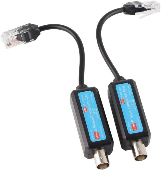Store_7 - Moca-adapter - Ethernet over Coax - Passieve IP zender ontvanger - 220 meter bereik - Hoge snelheid - Geschikt voor NVR-camera's van Merkloos