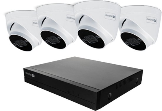 Swann AdvancedX Series - Beveiligingscamera's - 4 Camera's - cctv camerasysteem - 1TB - geen abonnementskosten - 4K Ultra HD - Spotlight Dome IP Cameras van Swann