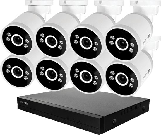 Swann AdvancedX Series - Beveiligingscamera's - 8 Camera's - cctv camerasysteem - 2TB - geen abonnementskosten - 4K Ultra HD - Spotlight Bullet IP Cameras van Swann