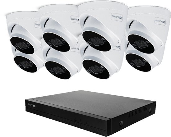 Swann AdvancedX Series - Beveiligingscamera's - 8 Camera's - cctv camerasysteem - 2TB - geen abonnementskosten - 4K Ultra HD - Spotlight Dome IP Cameras van Swann