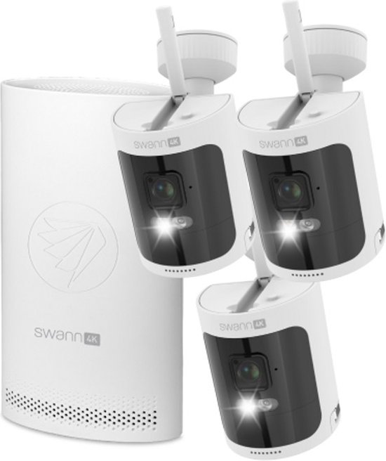Swann - AllSecure4K draadloos beveiligingssysteem met 3 camera's van Swan
