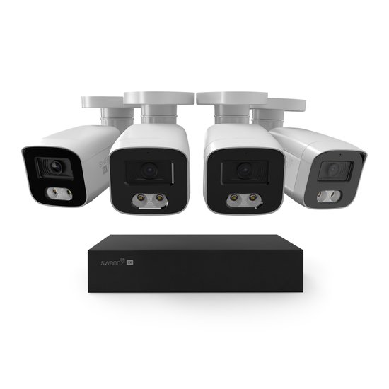 Swann EliteX 12MP Series - Beveiligingscamera's - 4 Camera's - cctv camerasysteem - 2TB - geen abonnementskosten - 6K Ultra HD - Spotlight Bullet IP Cameras - Met Microfoon van Merkloos