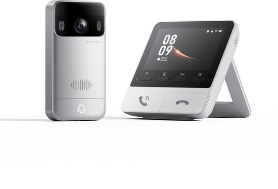Switchbot Slimme Video Deubel - Draadloos - 2K Full HD-video - Extra lange batterijduur - Gratis lokale opslag - Inclusief extra losse monitor