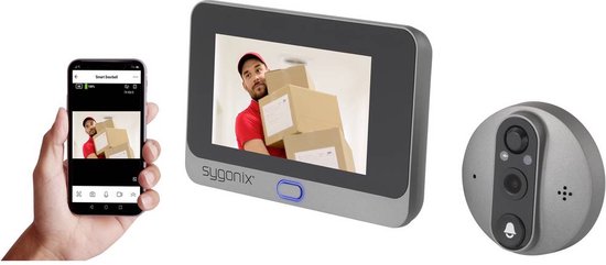 Sygonix Camera voor, Video-binnenunit voor Video-deurintercom via WiFi WiFi Grijs