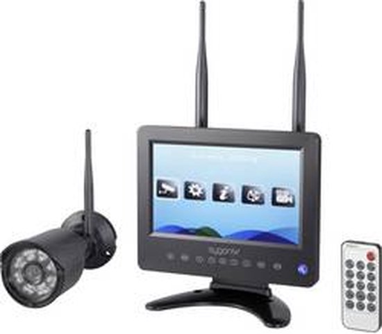 Sygonix SY-4548736 Draadloze-Beveiligingscamera Kit 4-kanaals met 1 Camera 1280 x 720 Pixel 2.4GHz van Sygonix