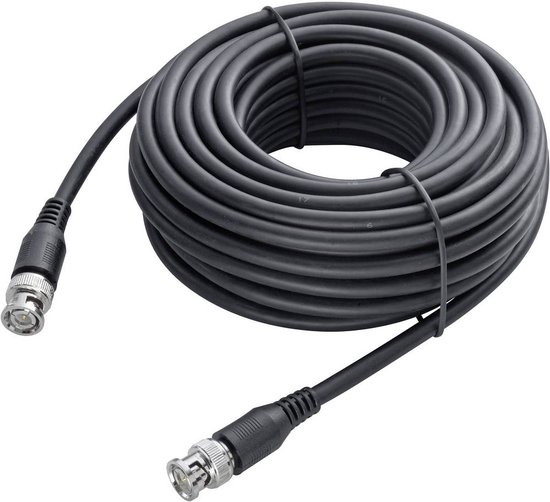 Sygonix SY-4714552 Video Verlengkabel [1x BNC-stekker - 1x BNC-stekker] 10.00 m Zwart van Sygonix