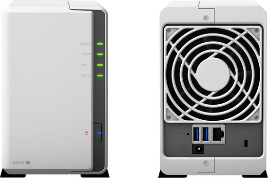 Synology DS220J - NAS - Barebone / Zonder harde schijven - Geschikt voor 2.5" en 3.5" van Merkloos