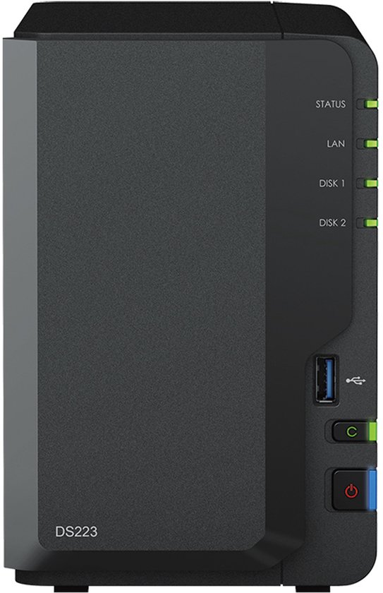 Synology DS223 - NAS - Western Digital RED 12TB (2x 6TB) van Merkloos
