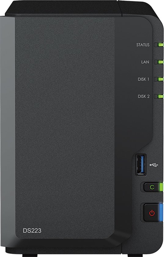 Synology DS223 - NAS - Western Digital RED 16TB (2x 8TB) van Synology