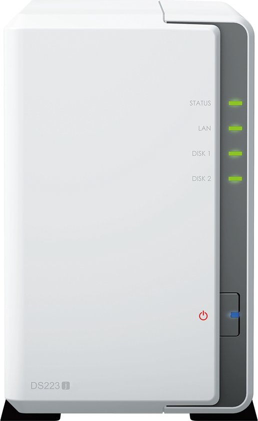 Synology DS223j - NAS - Western Digital RED 16TB (2x 8TB) - Wit van Synology