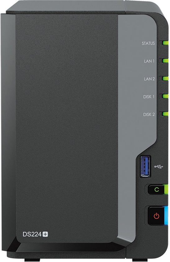 Synology DS224+ - NAS - Western Digital RED 16TB (2x 8TB) van Merkloos