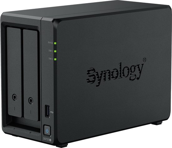 Synology DS725+ 2Bay 16TB NAS met 2x 8TB Synology Plus HDD van Merkloos