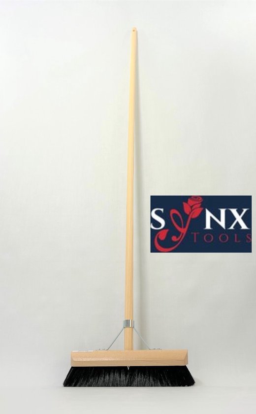 Synx Tools bezem Zaalveger Paardenhaar 30 cm - Kamerveger veger - Zachte bezem - Bezemsteel - Veger schoonmaken - BinnenBezem zacht - Compleet met steel 130 cm van Synx Tools