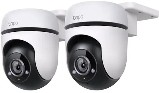 Tapo C500 Beveiligingscamera Buiten 2-pack - Bundelvoordeel - Full HD 1080P - 360° Draaibaar - 30m Nachtzicht - Kleur Nachtzicht - IP65 Weerbestendig - Automatisch Volgen - Persoonsdetectie - Dubbele Spotlights - 90 dB Sirene - Fysieke Privacymodus