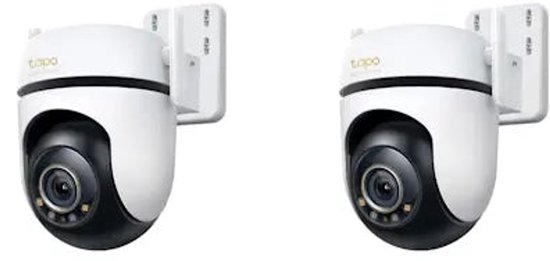 Tapo C530WS Beveiligingscamera Buiten 2-pack - Bundelvoordeel - 3K 5MP - 360° Draaibaar - Starlight Kleur Nachtzicht - 30m Nachtzicht - IP66 Weerbestendig - Automatisch Volgen - Persoons-, Huisdier- & Voertuigdetectie - 12x Zoom - 93 dB Sirene
