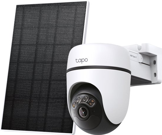 Tapo C610 KIT beveiligingscamera buiten met zonnepaneel - 2K 3MP - IP65 - AI detectie -Wifi Camera van Merkloos
